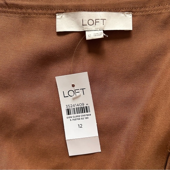 LOFT Emory Brown Sheath Dress SZ 12 - Picture 4 of 5